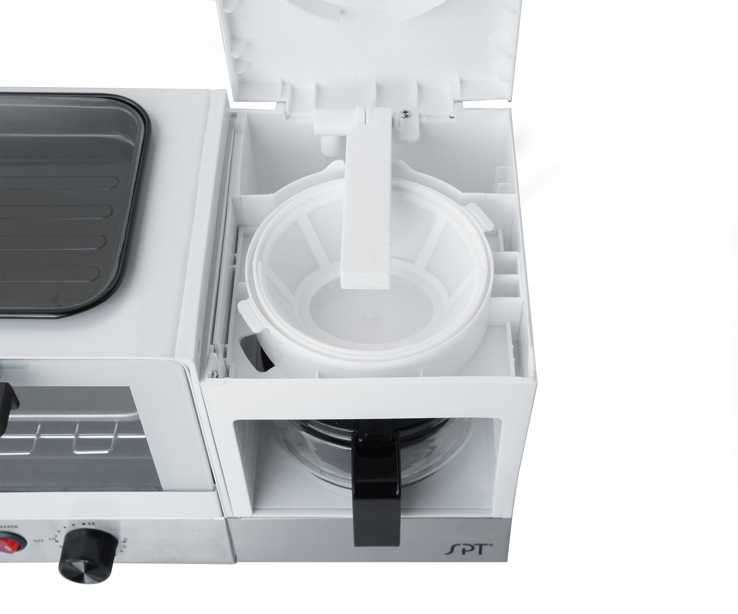 BM-1120W: 3-in-1 Breakfast Maker in Stainless Steel & White - Image 2